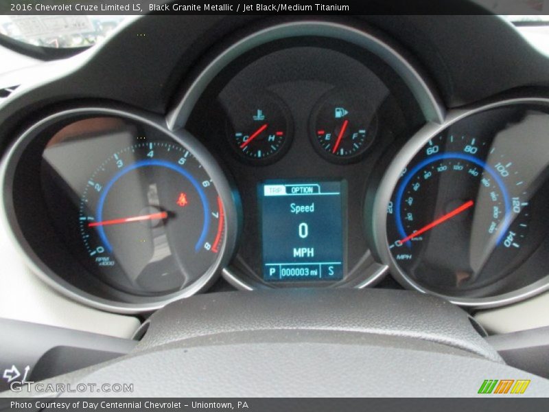 Black Granite Metallic / Jet Black/Medium Titanium 2016 Chevrolet Cruze Limited LS