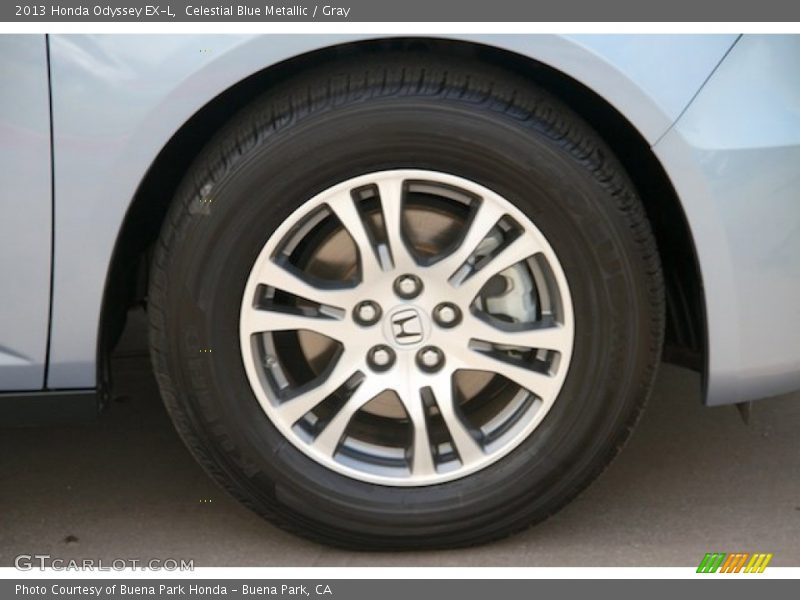 Celestial Blue Metallic / Gray 2013 Honda Odyssey EX-L