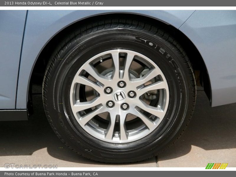 Celestial Blue Metallic / Gray 2013 Honda Odyssey EX-L