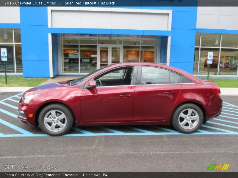 Siren Red Tintcoat / Jet Black 2016 Chevrolet Cruze Limited LT