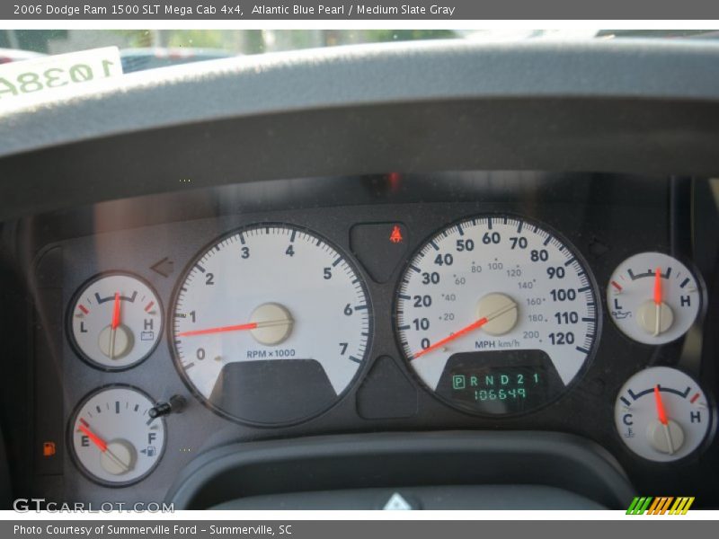 Atlantic Blue Pearl / Medium Slate Gray 2006 Dodge Ram 1500 SLT Mega Cab 4x4