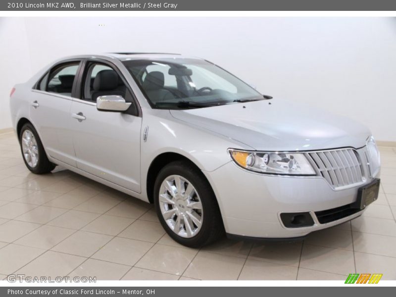 Brilliant Silver Metallic / Steel Gray 2010 Lincoln MKZ AWD