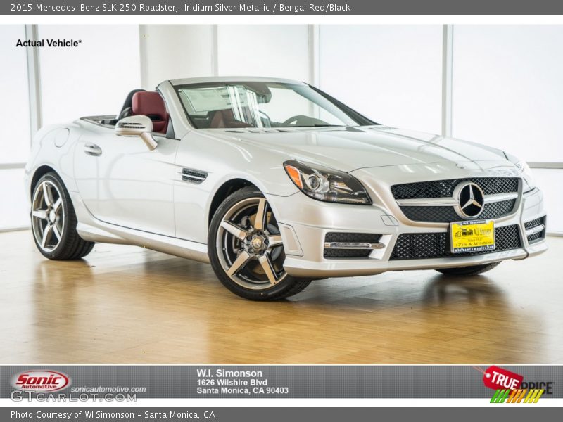 Iridium Silver Metallic / Bengal Red/Black 2015 Mercedes-Benz SLK 250 Roadster