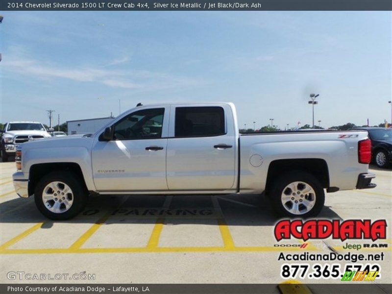 Silver Ice Metallic / Jet Black/Dark Ash 2014 Chevrolet Silverado 1500 LT Crew Cab 4x4