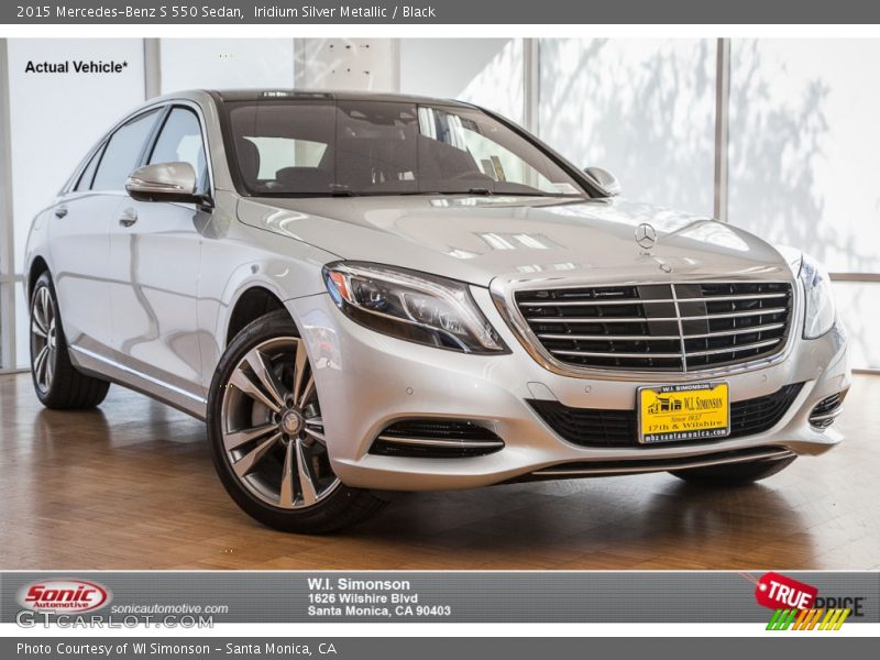 Iridium Silver Metallic / Black 2015 Mercedes-Benz S 550 Sedan