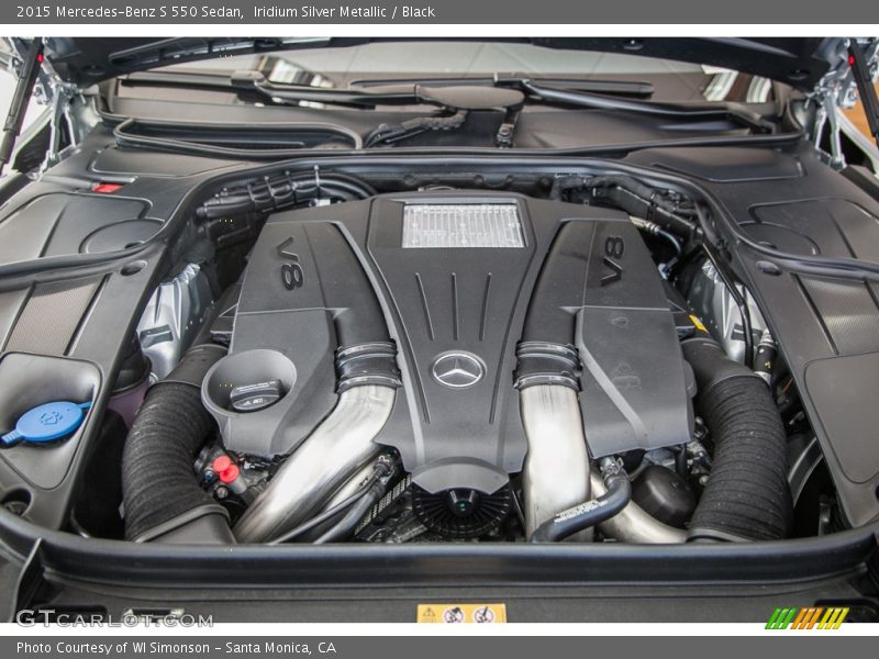Iridium Silver Metallic / Black 2015 Mercedes-Benz S 550 Sedan