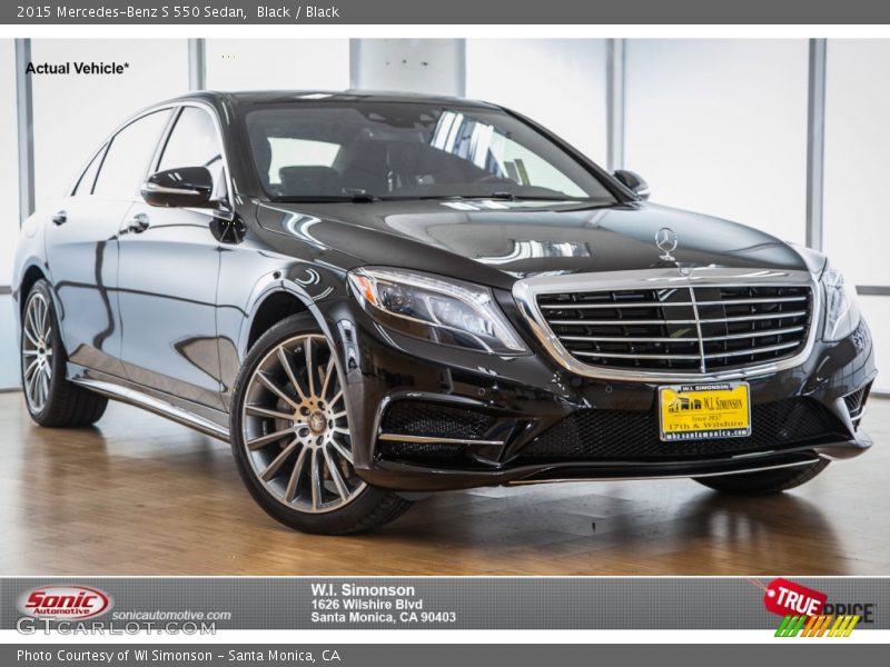 Black / Black 2015 Mercedes-Benz S 550 Sedan