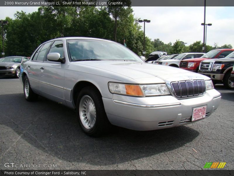 Silver Frost Metallic / Light Graphite 2000 Mercury Grand Marquis LS