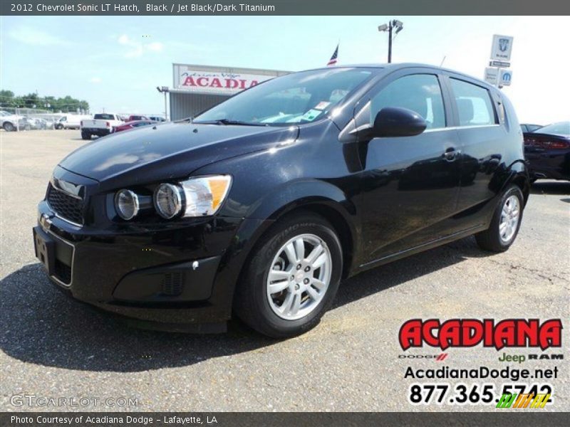 Black / Jet Black/Dark Titanium 2012 Chevrolet Sonic LT Hatch
