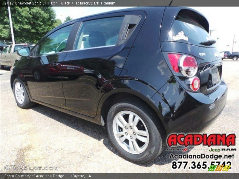 Black / Jet Black/Dark Titanium 2012 Chevrolet Sonic LT Hatch