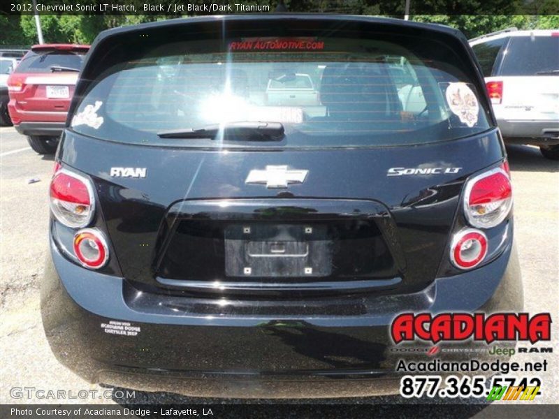 Black / Jet Black/Dark Titanium 2012 Chevrolet Sonic LT Hatch