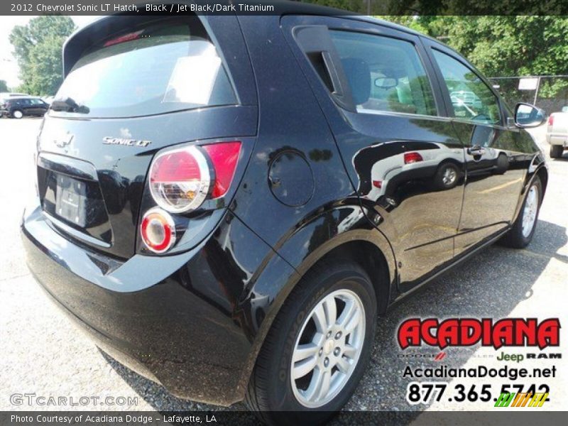 Black / Jet Black/Dark Titanium 2012 Chevrolet Sonic LT Hatch