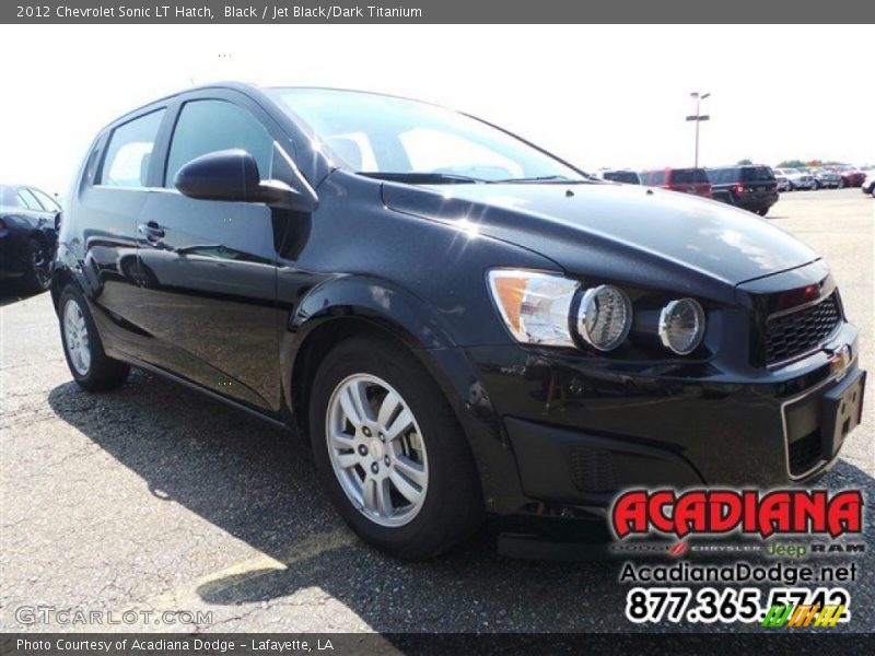 Black / Jet Black/Dark Titanium 2012 Chevrolet Sonic LT Hatch