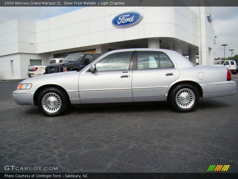 Silver Frost Metallic / Light Graphite 2000 Mercury Grand Marquis LS