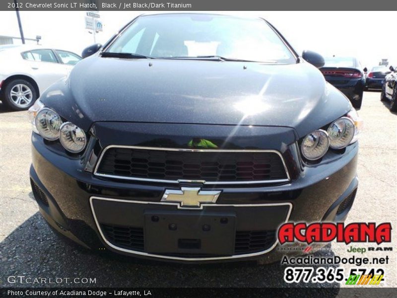 Black / Jet Black/Dark Titanium 2012 Chevrolet Sonic LT Hatch