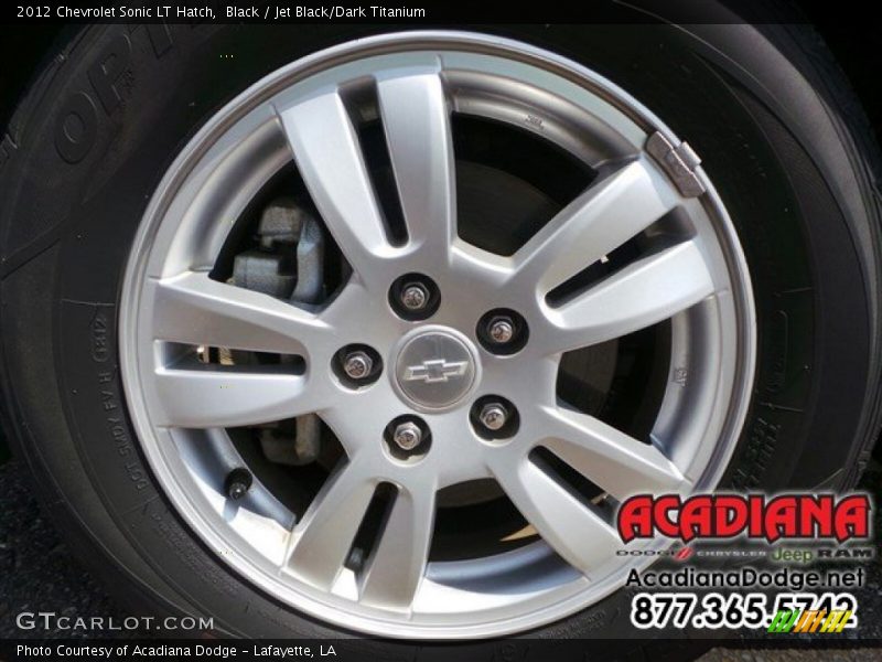 Black / Jet Black/Dark Titanium 2012 Chevrolet Sonic LT Hatch