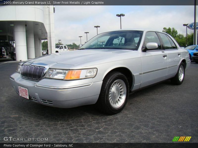 Silver Frost Metallic / Light Graphite 2000 Mercury Grand Marquis LS
