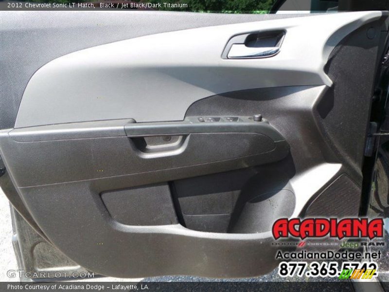 Black / Jet Black/Dark Titanium 2012 Chevrolet Sonic LT Hatch