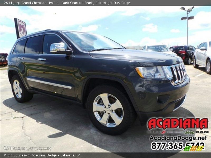 Dark Charcoal Pearl / Black/Light Frost Beige 2011 Jeep Grand Cherokee Limited