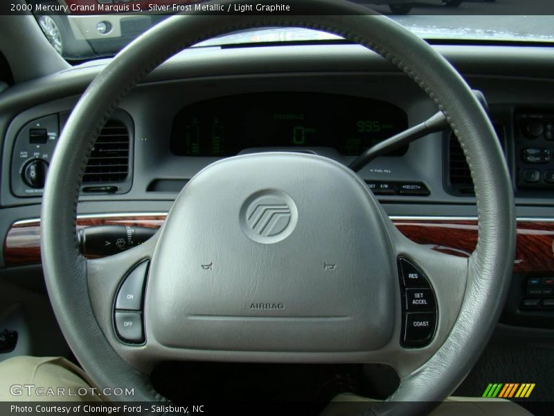 Silver Frost Metallic / Light Graphite 2000 Mercury Grand Marquis LS