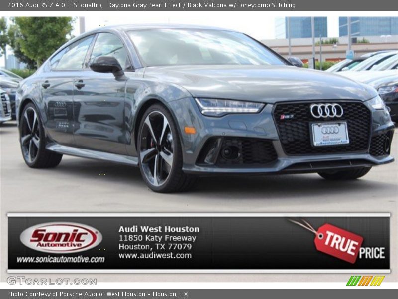 Daytona Gray Pearl Effect / Black Valcona w/Honeycomb Stitching 2016 Audi RS 7 4.0 TFSI quattro