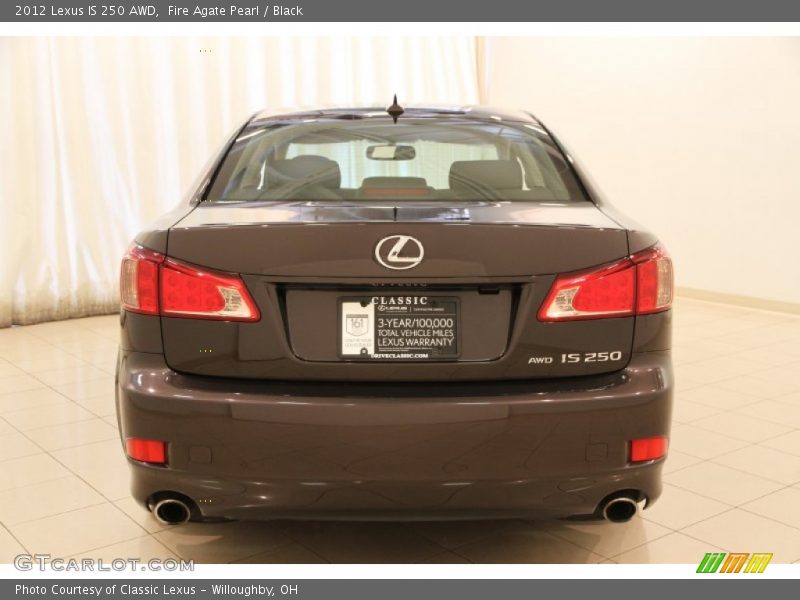 Fire Agate Pearl / Black 2012 Lexus IS 250 AWD