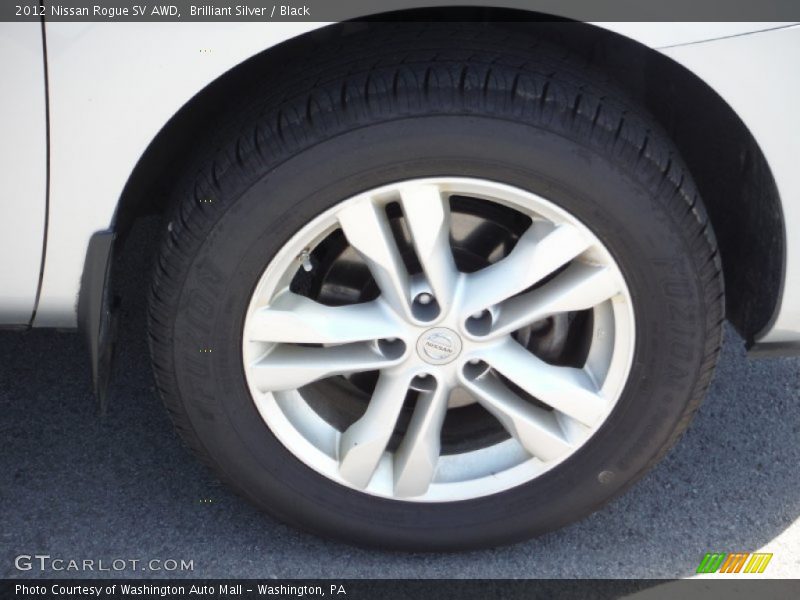 Brilliant Silver / Black 2012 Nissan Rogue SV AWD