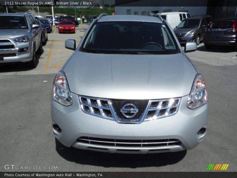 Brilliant Silver / Black 2012 Nissan Rogue SV AWD
