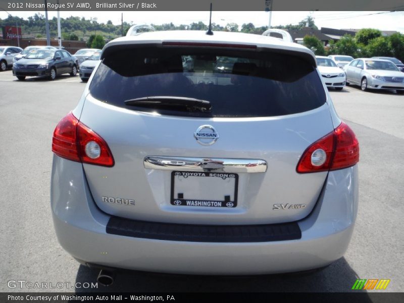 Brilliant Silver / Black 2012 Nissan Rogue SV AWD