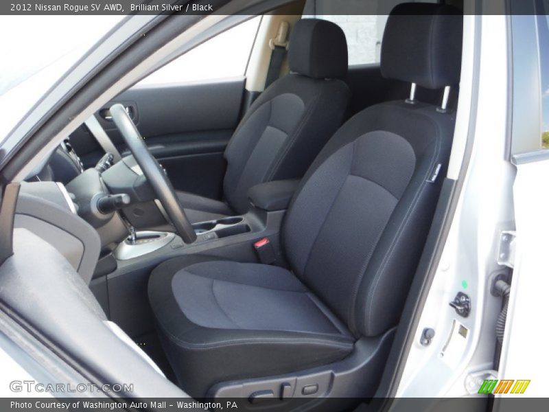 Brilliant Silver / Black 2012 Nissan Rogue SV AWD