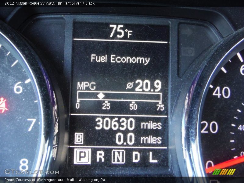 Brilliant Silver / Black 2012 Nissan Rogue SV AWD