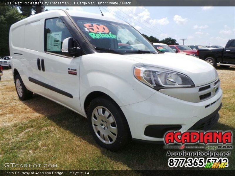 Bright White / Black 2015 Ram ProMaster City Tradesman SLT Cargo Van
