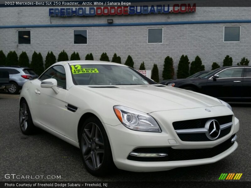 Arctic White / Sahara Beige 2012 Mercedes-Benz SLK 250 Roadster