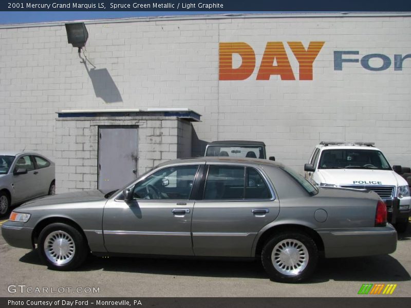 Spruce Green Metallic / Light Graphite 2001 Mercury Grand Marquis LS