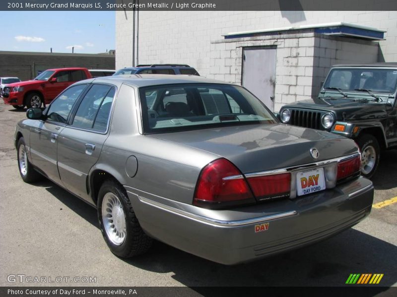 Spruce Green Metallic / Light Graphite 2001 Mercury Grand Marquis LS