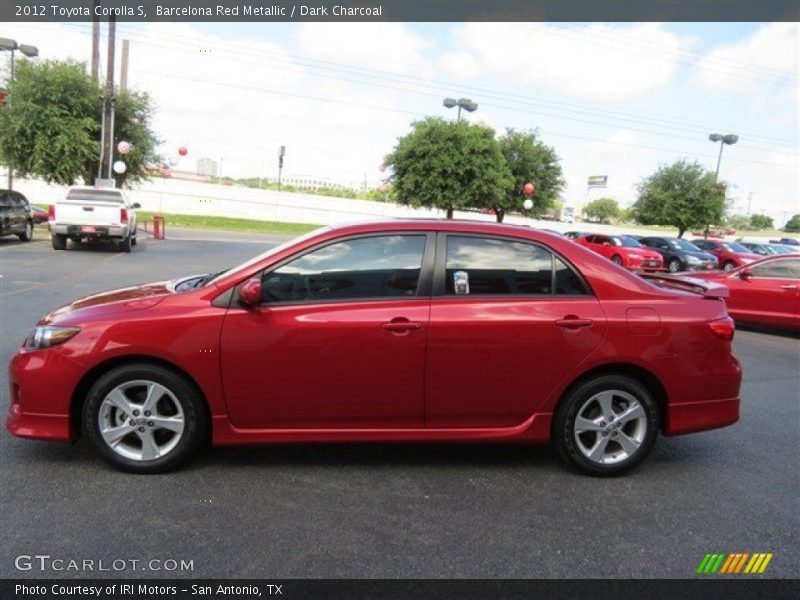 Barcelona Red Metallic / Dark Charcoal 2012 Toyota Corolla S