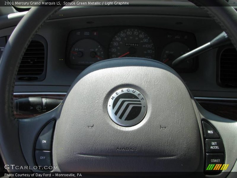 Spruce Green Metallic / Light Graphite 2001 Mercury Grand Marquis LS
