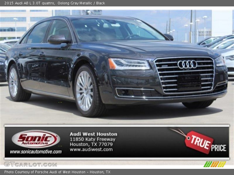 Oolong Gray Metallic / Black 2015 Audi A8 L 3.0T quattro