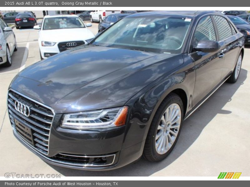 Oolong Gray Metallic / Black 2015 Audi A8 L 3.0T quattro