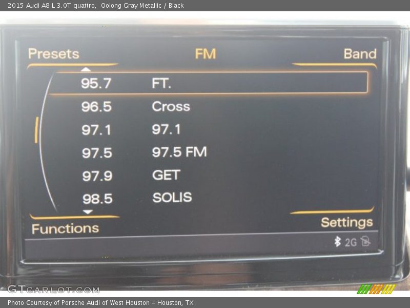 Oolong Gray Metallic / Black 2015 Audi A8 L 3.0T quattro