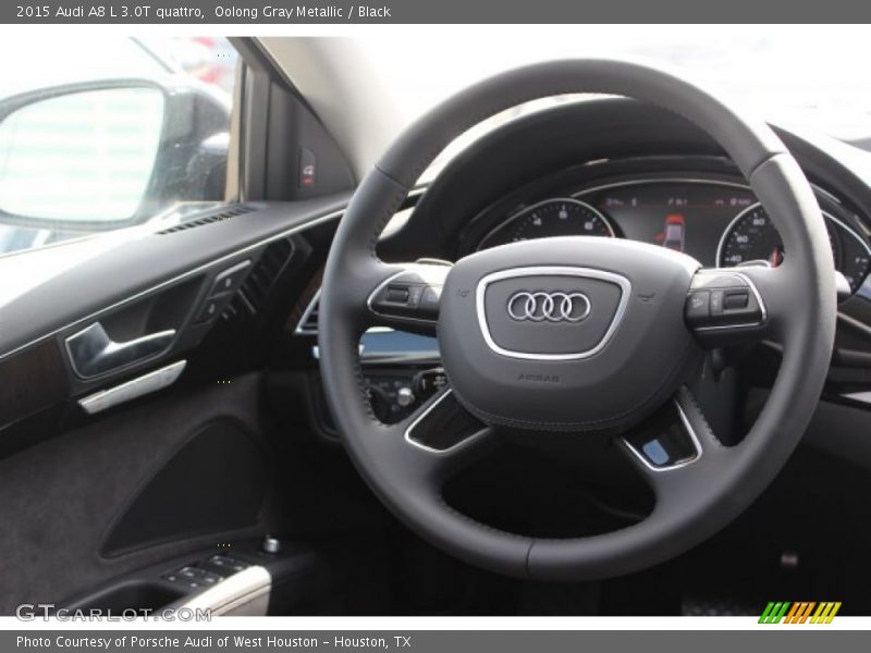 Oolong Gray Metallic / Black 2015 Audi A8 L 3.0T quattro