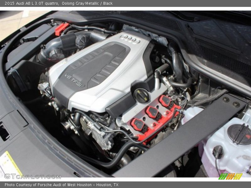 Oolong Gray Metallic / Black 2015 Audi A8 L 3.0T quattro