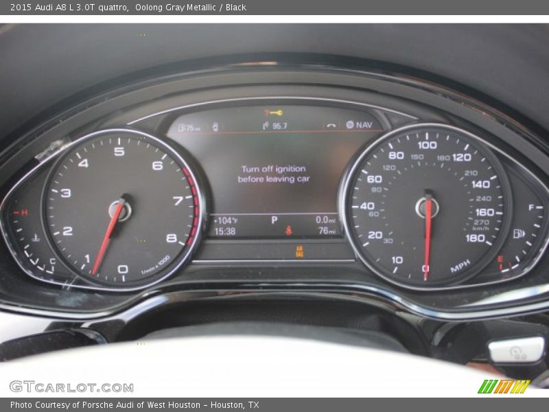 Oolong Gray Metallic / Black 2015 Audi A8 L 3.0T quattro