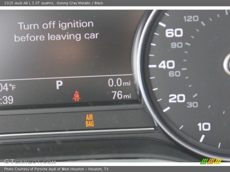 Oolong Gray Metallic / Black 2015 Audi A8 L 3.0T quattro