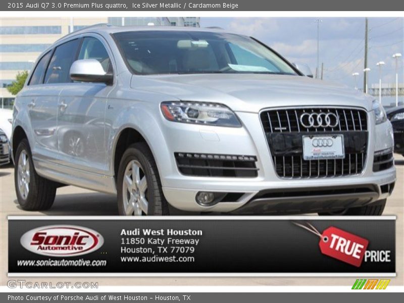 Ice Silver Metallic / Cardamom Beige 2015 Audi Q7 3.0 Premium Plus quattro