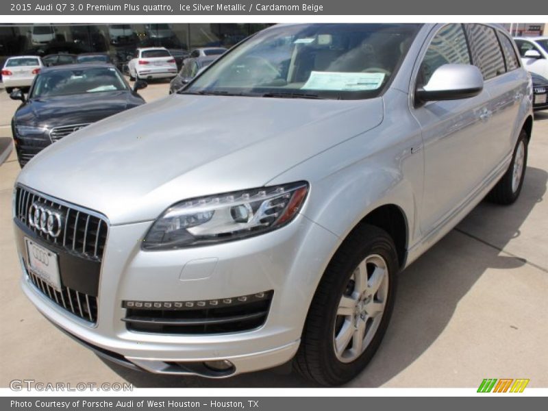 Ice Silver Metallic / Cardamom Beige 2015 Audi Q7 3.0 Premium Plus quattro