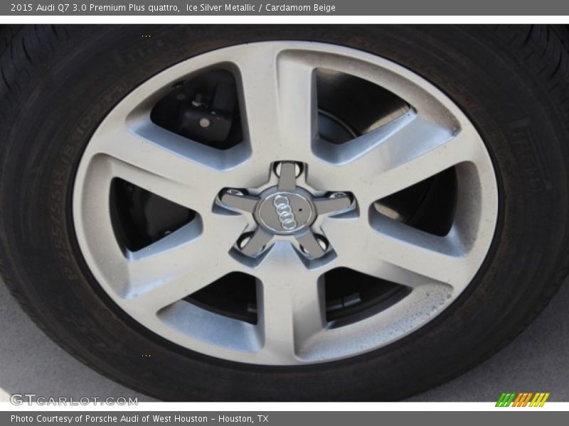 Ice Silver Metallic / Cardamom Beige 2015 Audi Q7 3.0 Premium Plus quattro