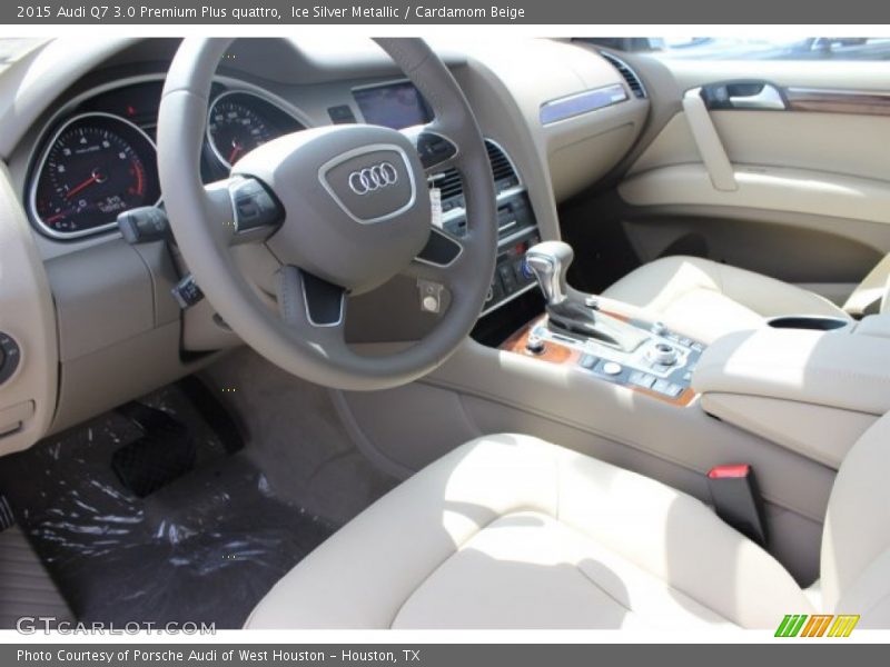 Ice Silver Metallic / Cardamom Beige 2015 Audi Q7 3.0 Premium Plus quattro