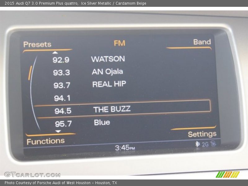 Ice Silver Metallic / Cardamom Beige 2015 Audi Q7 3.0 Premium Plus quattro