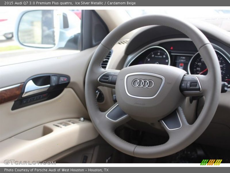 Ice Silver Metallic / Cardamom Beige 2015 Audi Q7 3.0 Premium Plus quattro
